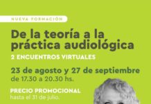 Formación: “De la teoría a la práctica audiológica” – 23/08 y 27/09 – Modalidad virtual